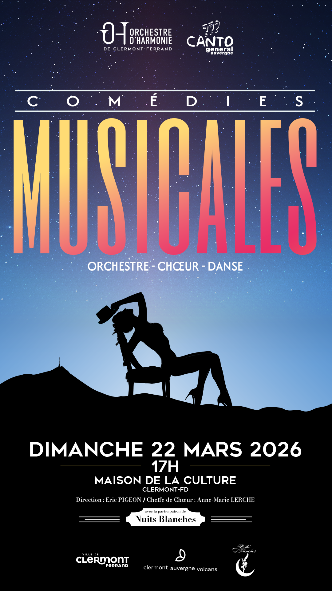 affiche de Concert avec le choeur du Canto Général